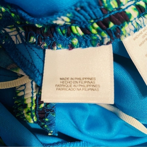 KASPER sleeveless column maxi dress in blue and green size 10 - Picture 12 of 12